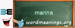 WordMeaning blackboard for marina